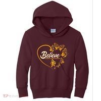 Appendix Cancer Awareness Believe Butterfly Heart Kids Hoodie thumb 0