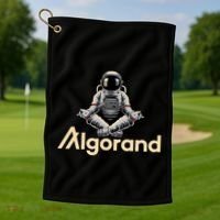 Algorand Crypto Astronaut Golf Towel thumb 1