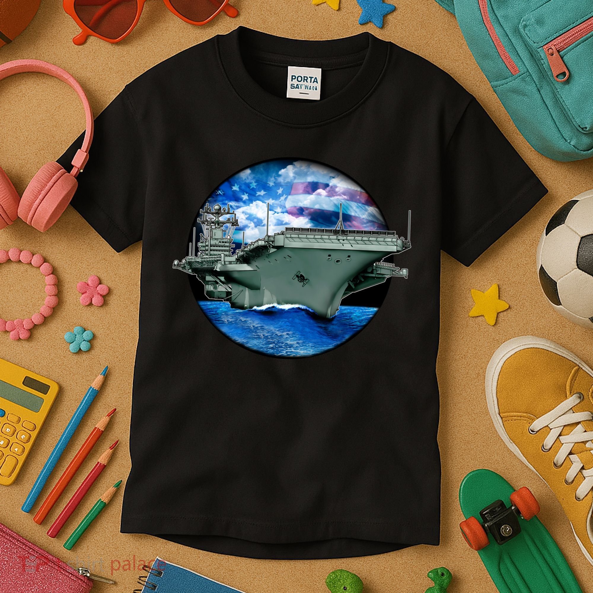 Aircraft Carrier Kids T-Shirt
