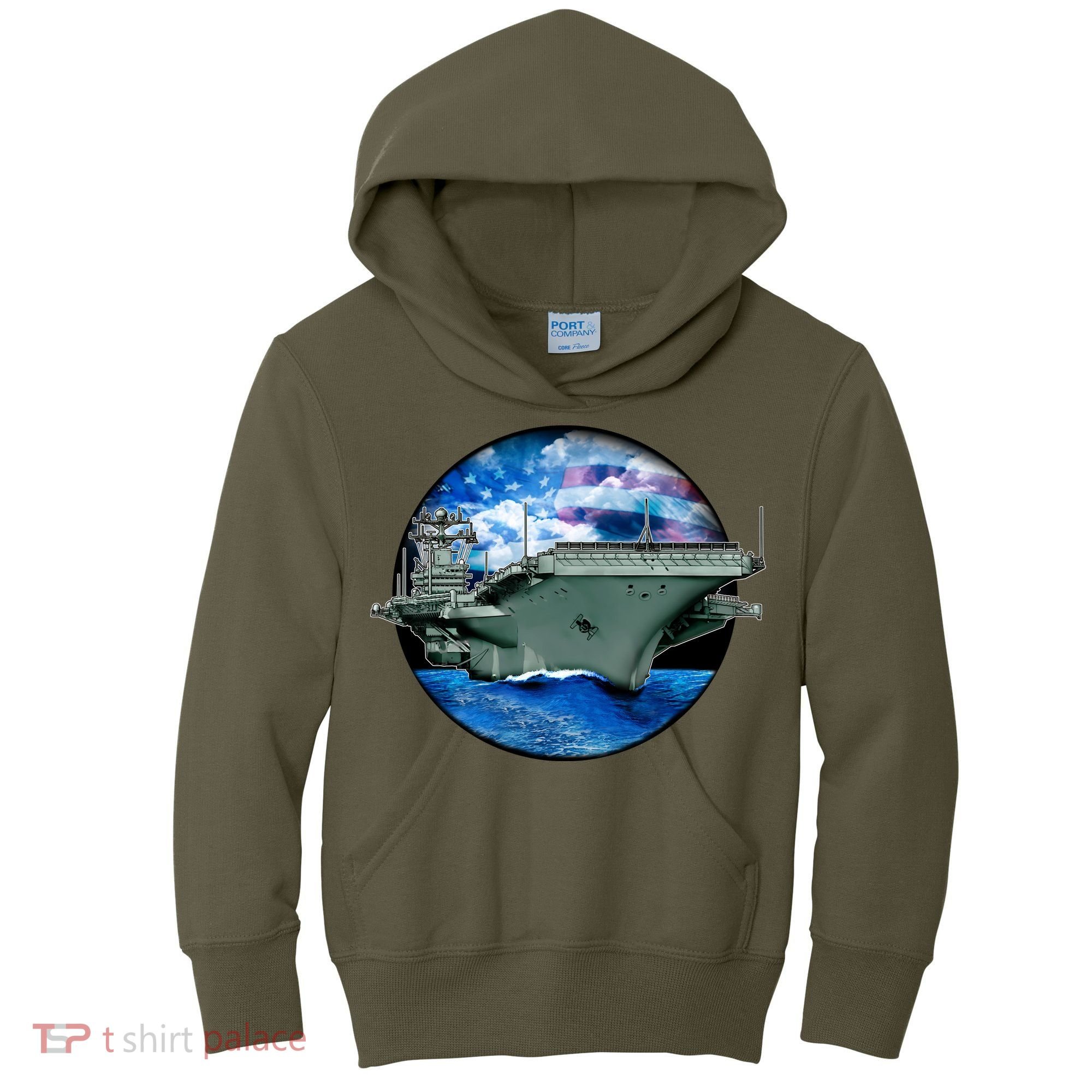 Aircraft Carrier Kids Hoodie