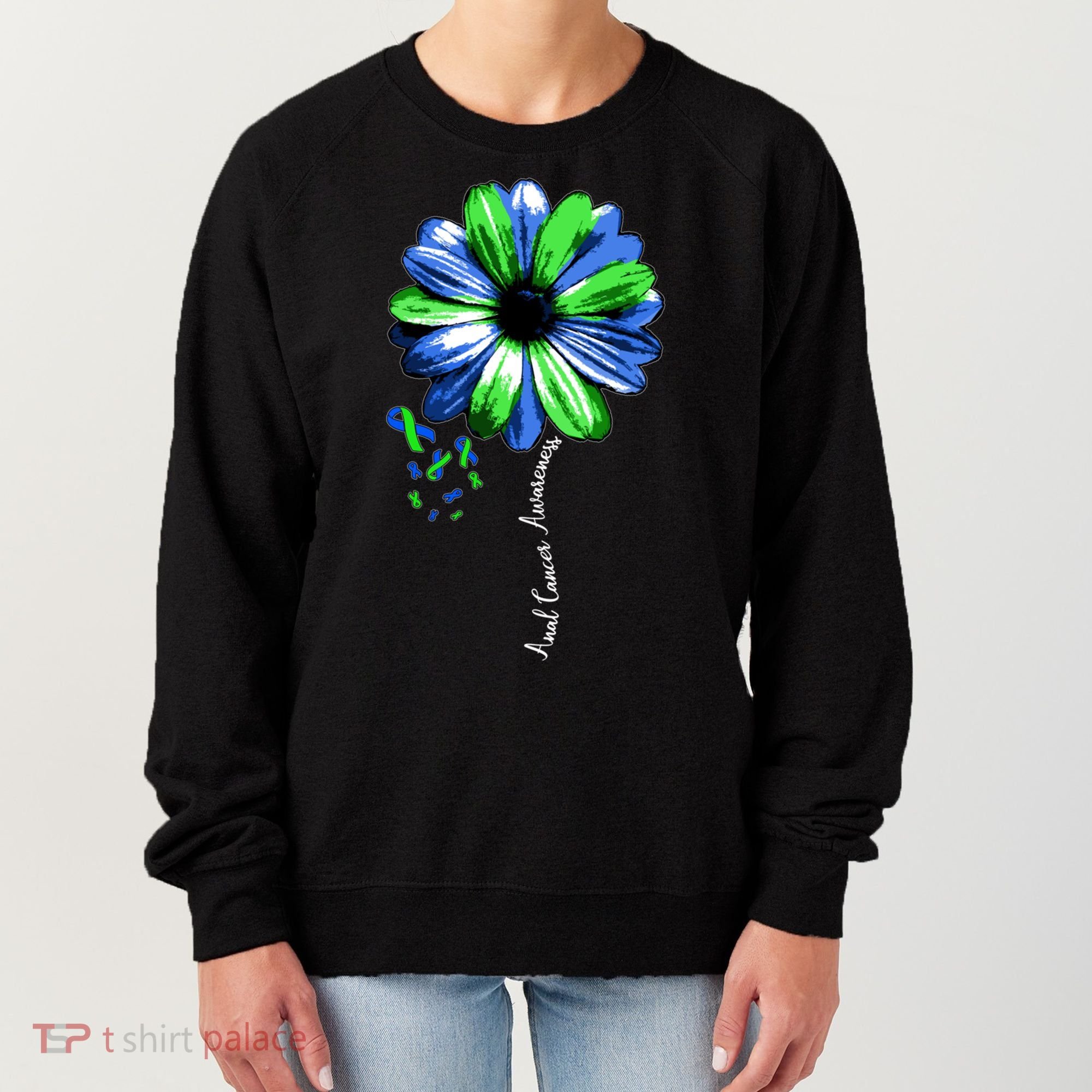 Anal Cancer Awareness Gift Warrior Pretty Women's Sweatshirt