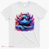 Axolotl Colorful Anime Cute Kawaii Axolotl T-Shirt thumb 0