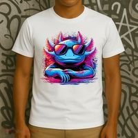 Axolotl Colorful Anime Cute Kawaii Axolotl T-Shirt thumb 3