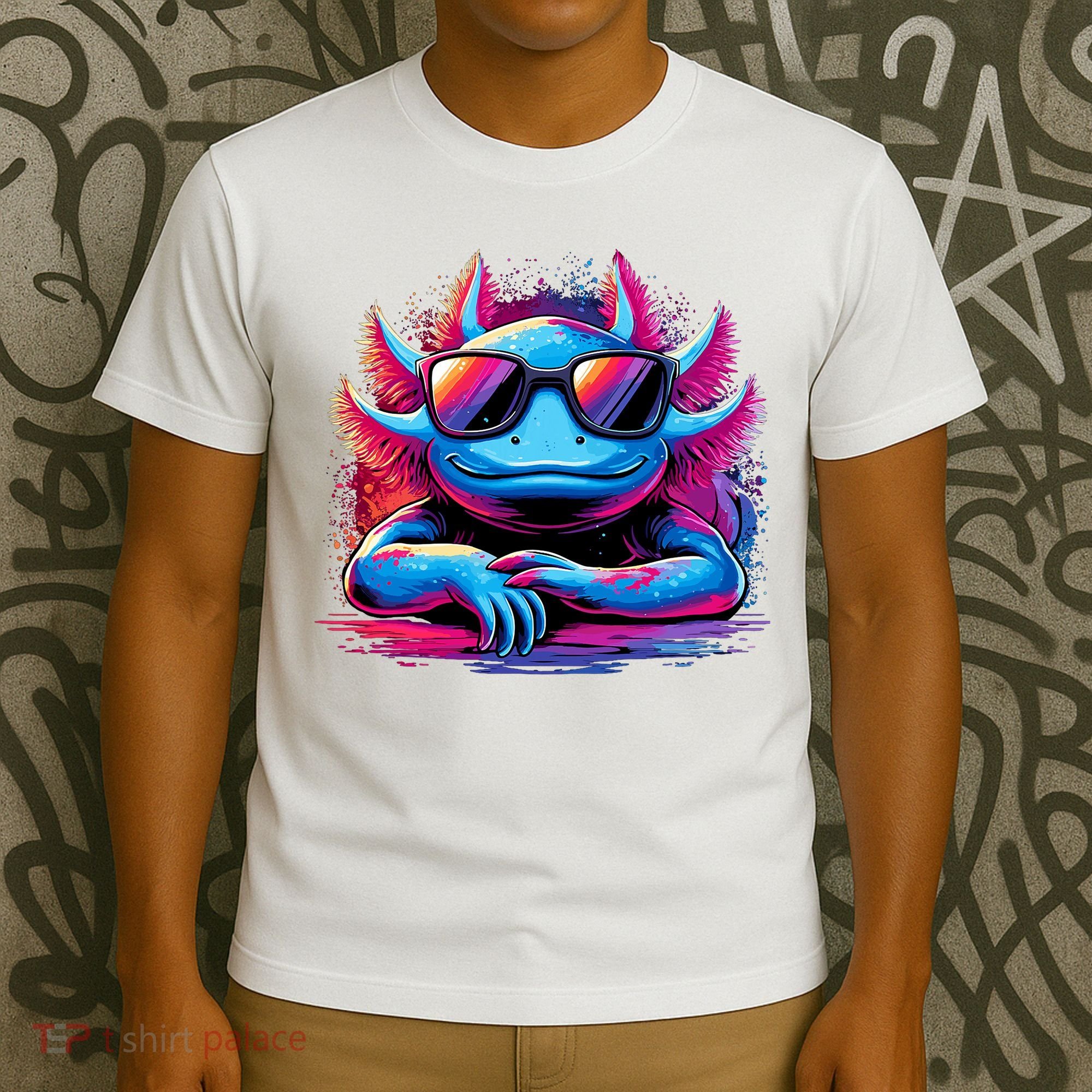 Axolotl Colorful Anime Cute Kawaii Axolotl T-Shirt