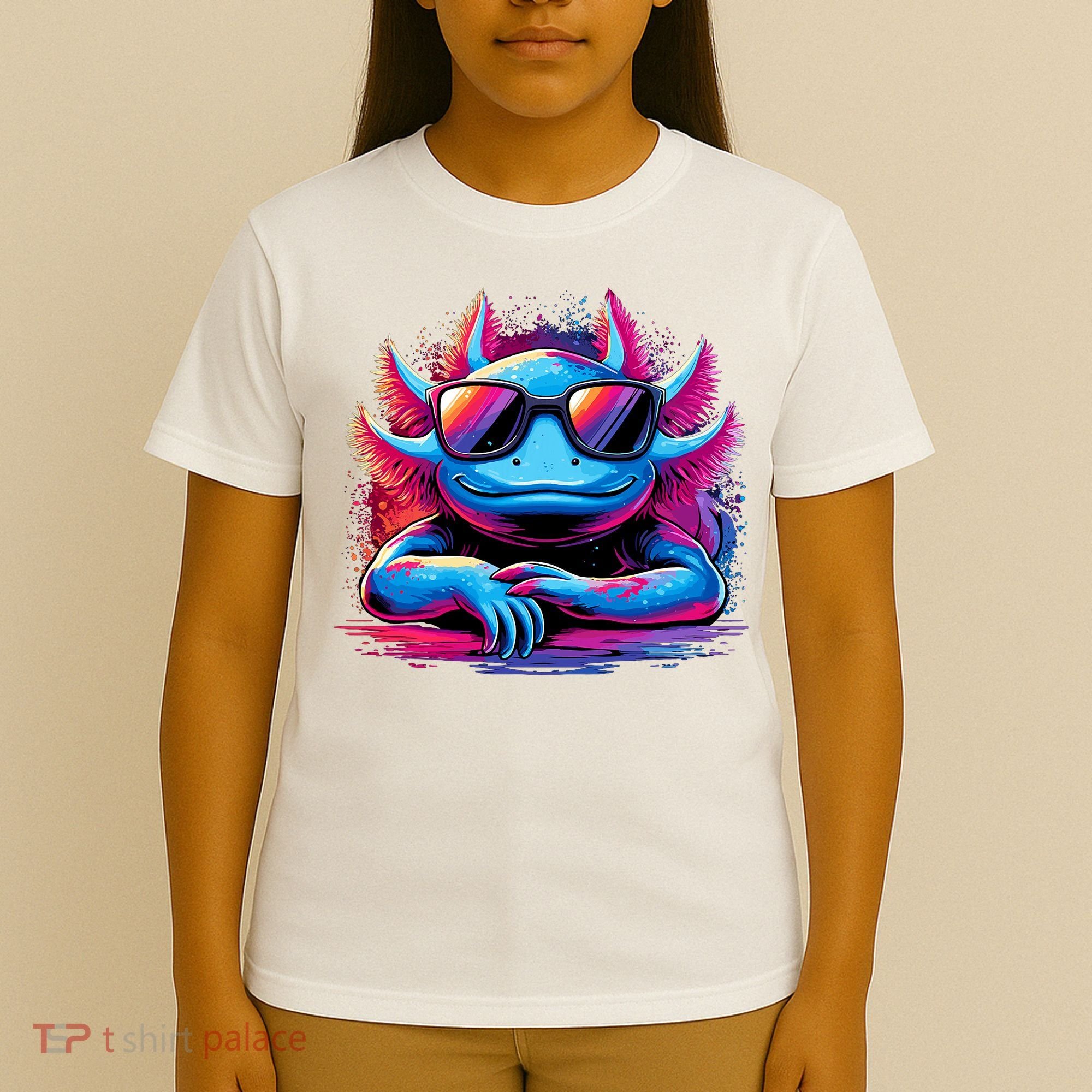 Axolotl Colorful Anime Cute Kawaii Axolotl T-Shirt