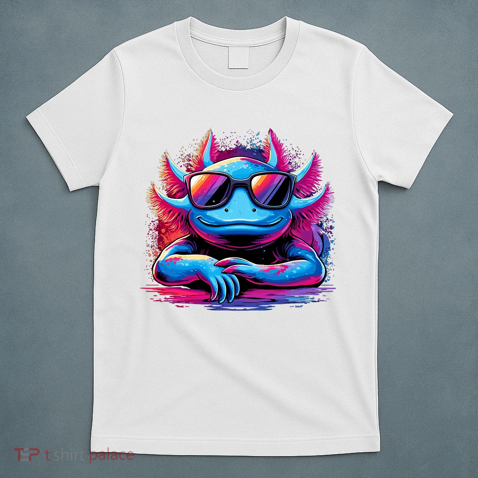 Axolotl Colorful Anime Cute Kawaii Axolotl T-Shirt