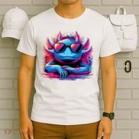 Axolotl Colorful Anime Cute Kawaii Axolotl T-Shirt thumb 6