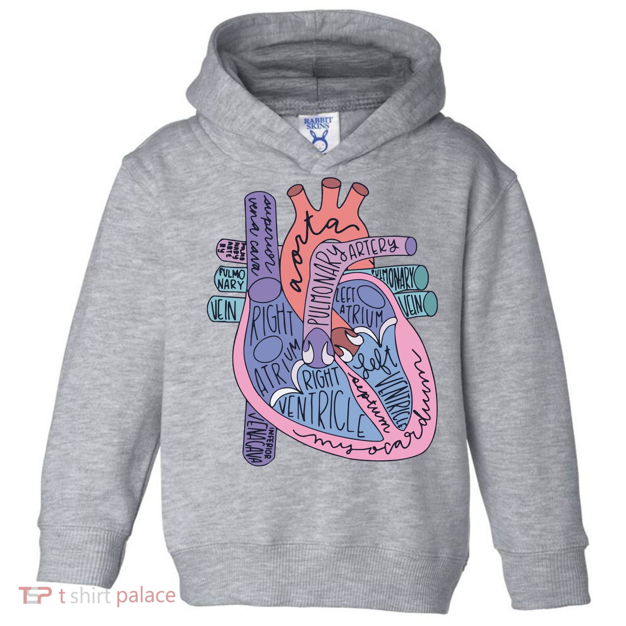 Anatomy Cardiologist Anatomical Heart Toddler Hoodie