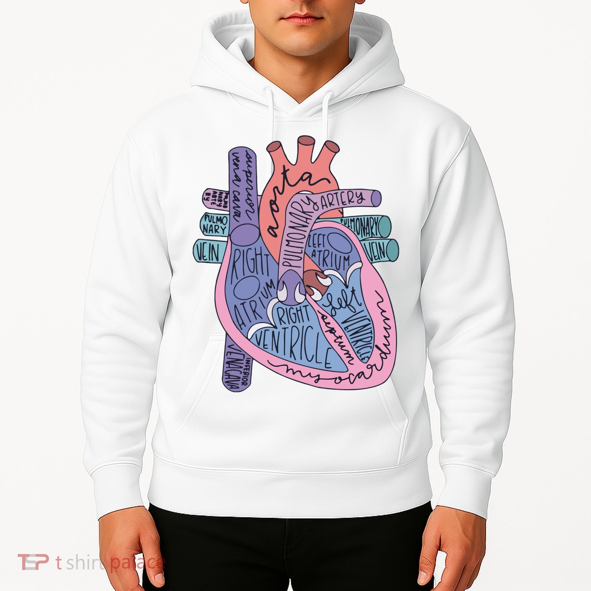 Anatomy Cardiologist Anatomical Heart Hoodie