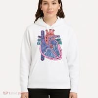 Anatomy Cardiologist Anatomical Heart Hoodie thumb 5