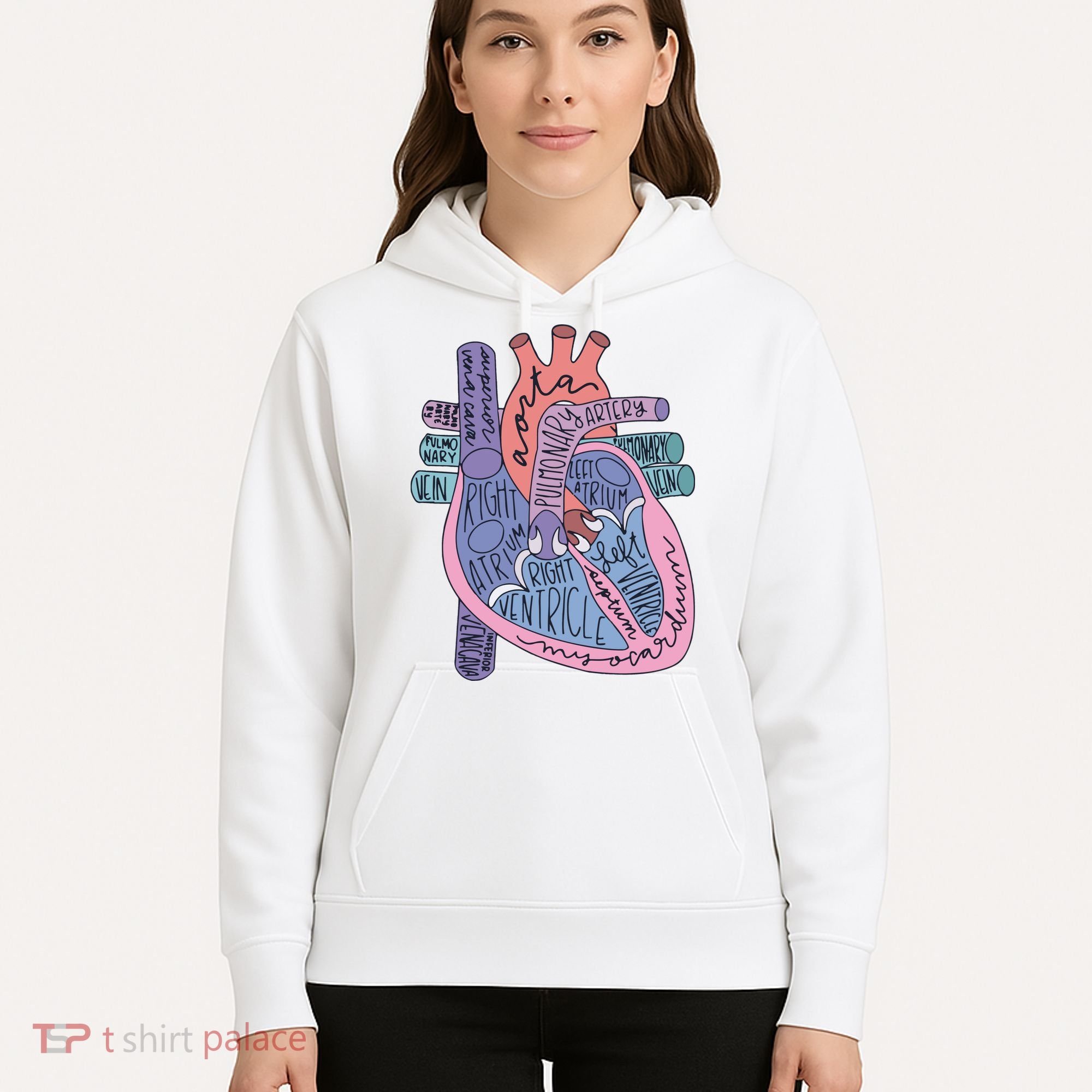 Anatomy Cardiologist Anatomical Heart Hoodie