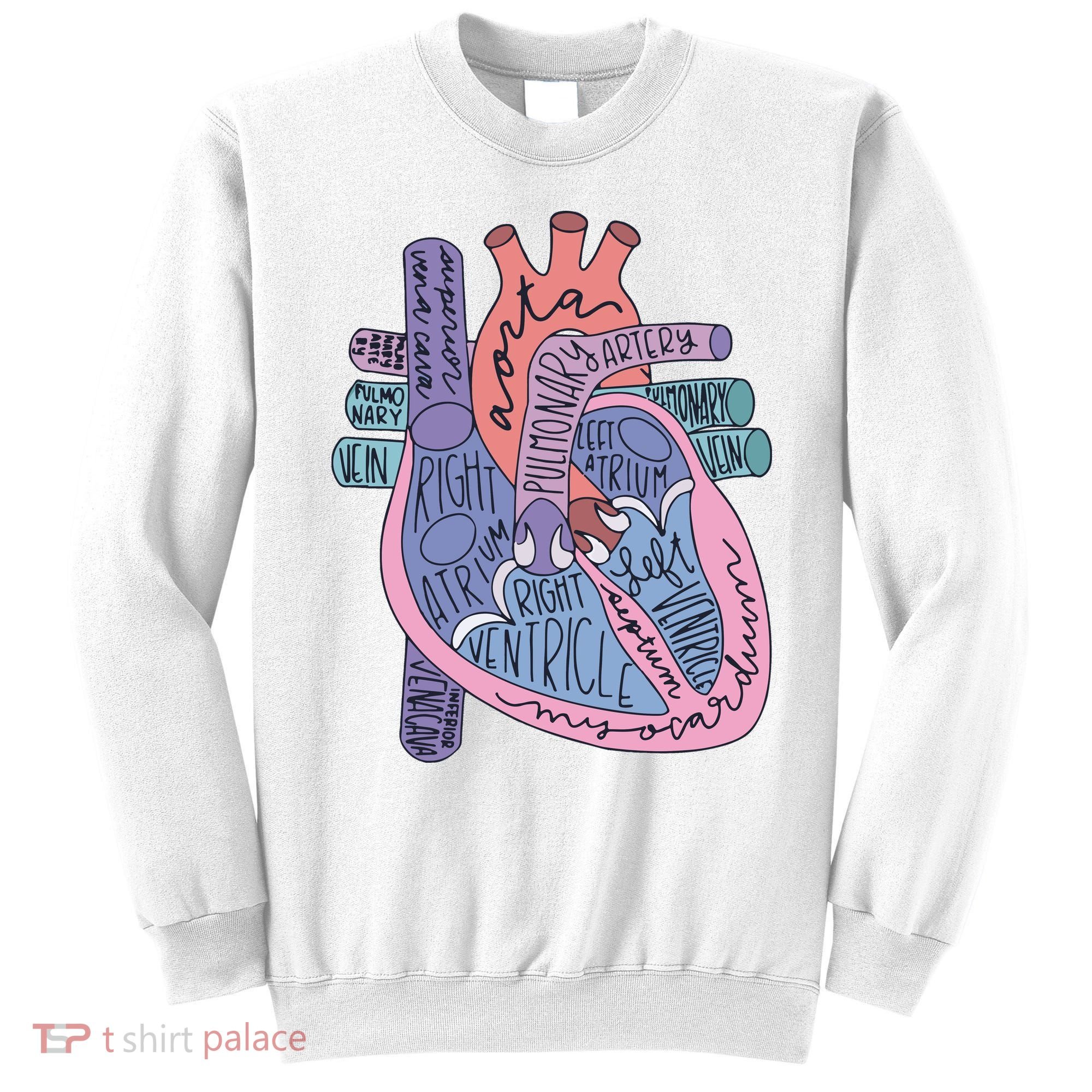 Anatomy Cardiologist Anatomical Heart Sweatshirt