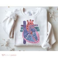 Anatomy Cardiologist Anatomical Heart Sweatshirt thumb 2
