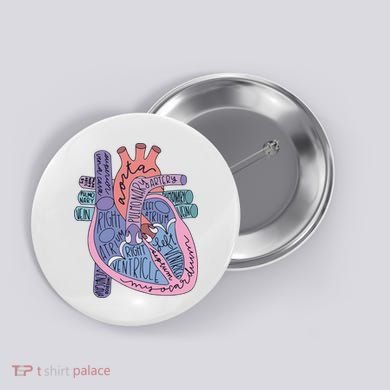 Anatomy Cardiologist Anatomical Heart Button
