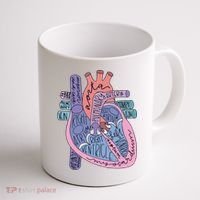 Anatomy Cardiologist Anatomical Heart Coffee Mug thumb 1