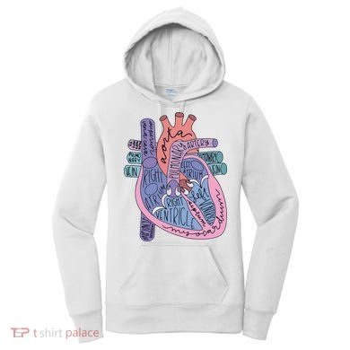 Anatomy Cardiologist Anatomical Heart Women's Hoodie