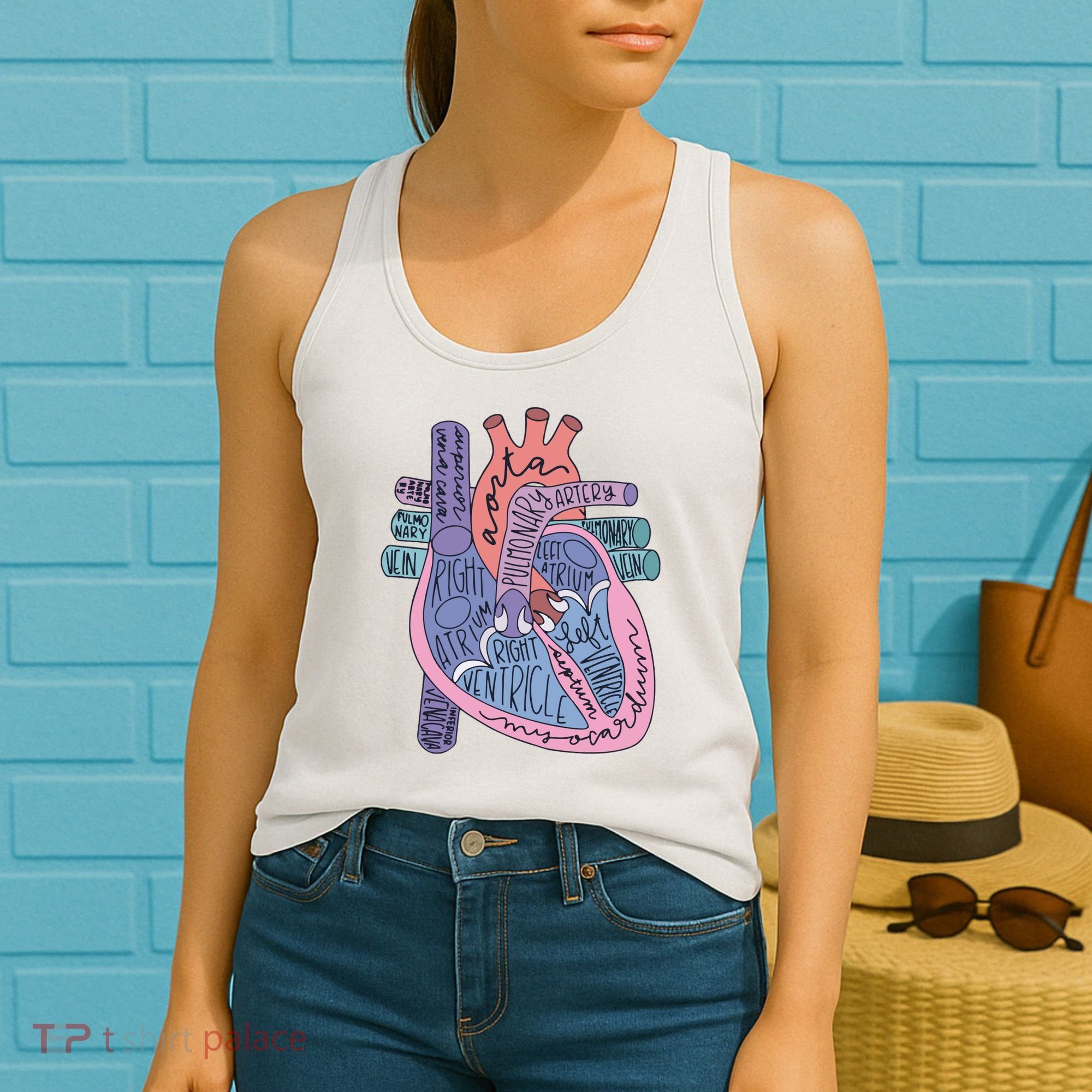 Anatomy Cardiologist Anatomical Heart Women's Tank Top
