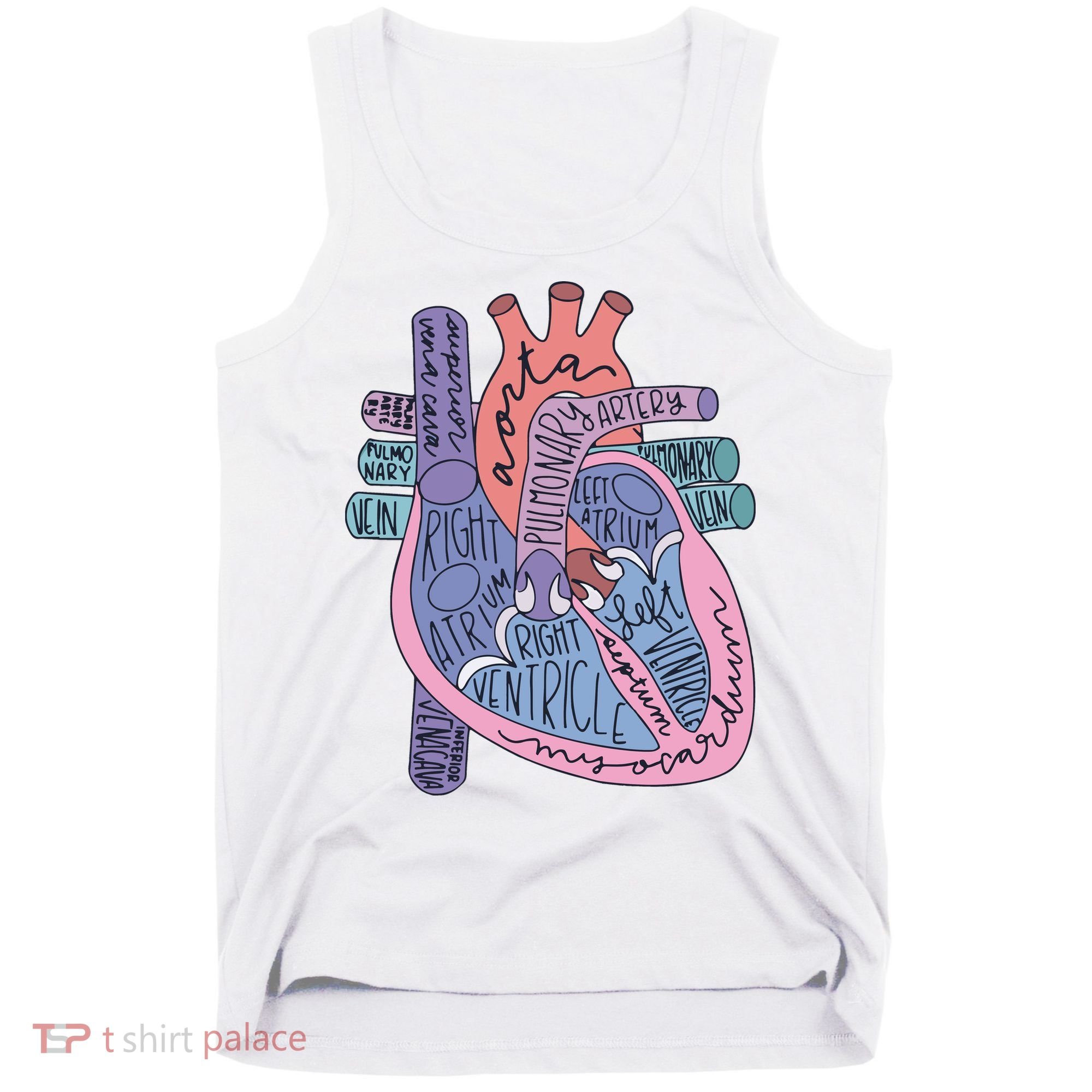 Anatomy Cardiologist Anatomical Heart Tank Top