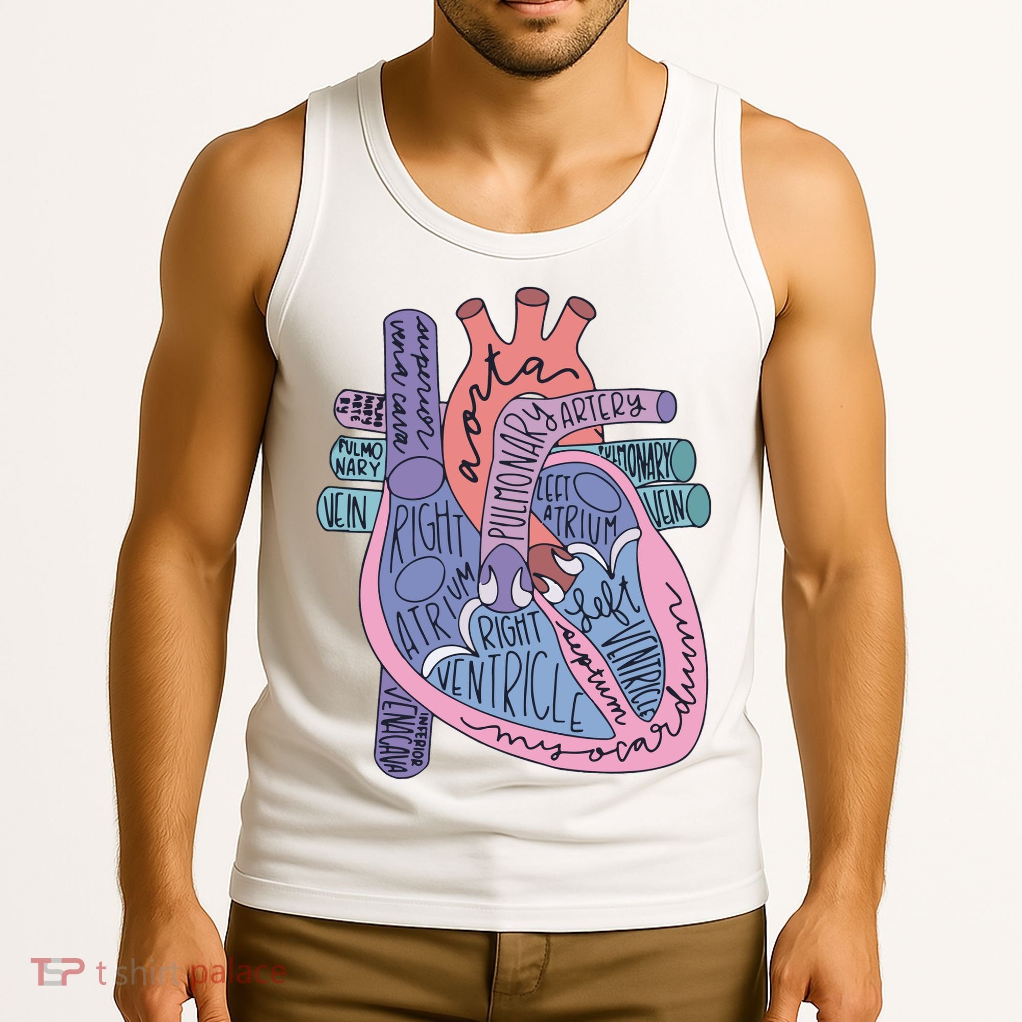 Anatomy Cardiologist Anatomical Heart Tank Top