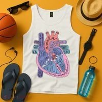 Anatomy Cardiologist Anatomical Heart Tank Top thumb 4