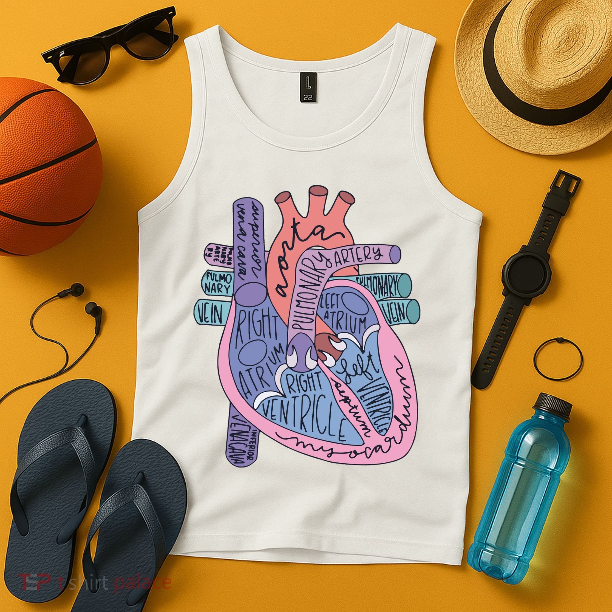 Anatomy Cardiologist Anatomical Heart Tank Top