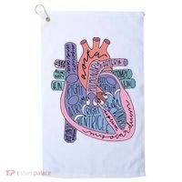 Anatomy Cardiologist Anatomical Heart Golf Towel thumb 0