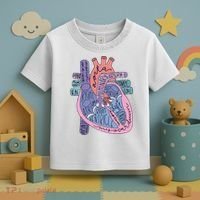 Anatomy Cardiologist Anatomical Heart Toddler T-Shirt thumb 3