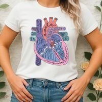 Anatomy Cardiologist Anatomical Heart Women's T-Shirt thumb 2