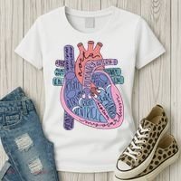 Anatomy Cardiologist Anatomical Heart Women's T-Shirt thumb 3