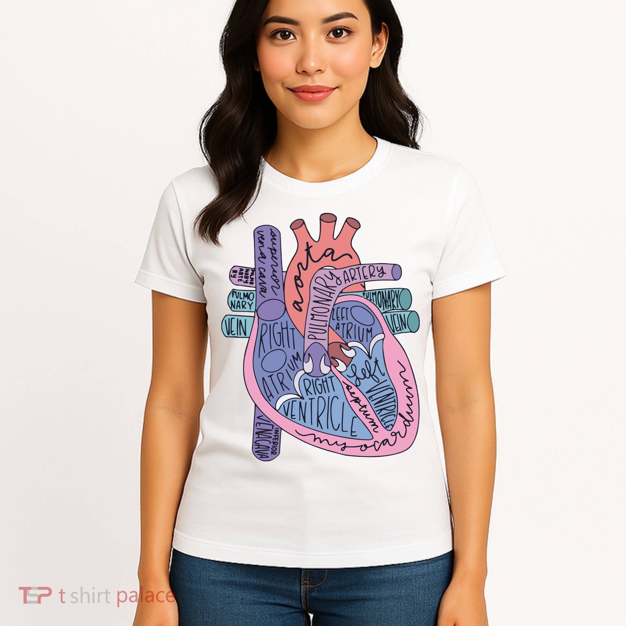 Anatomy Cardiologist Anatomical Heart Women's T-Shirt