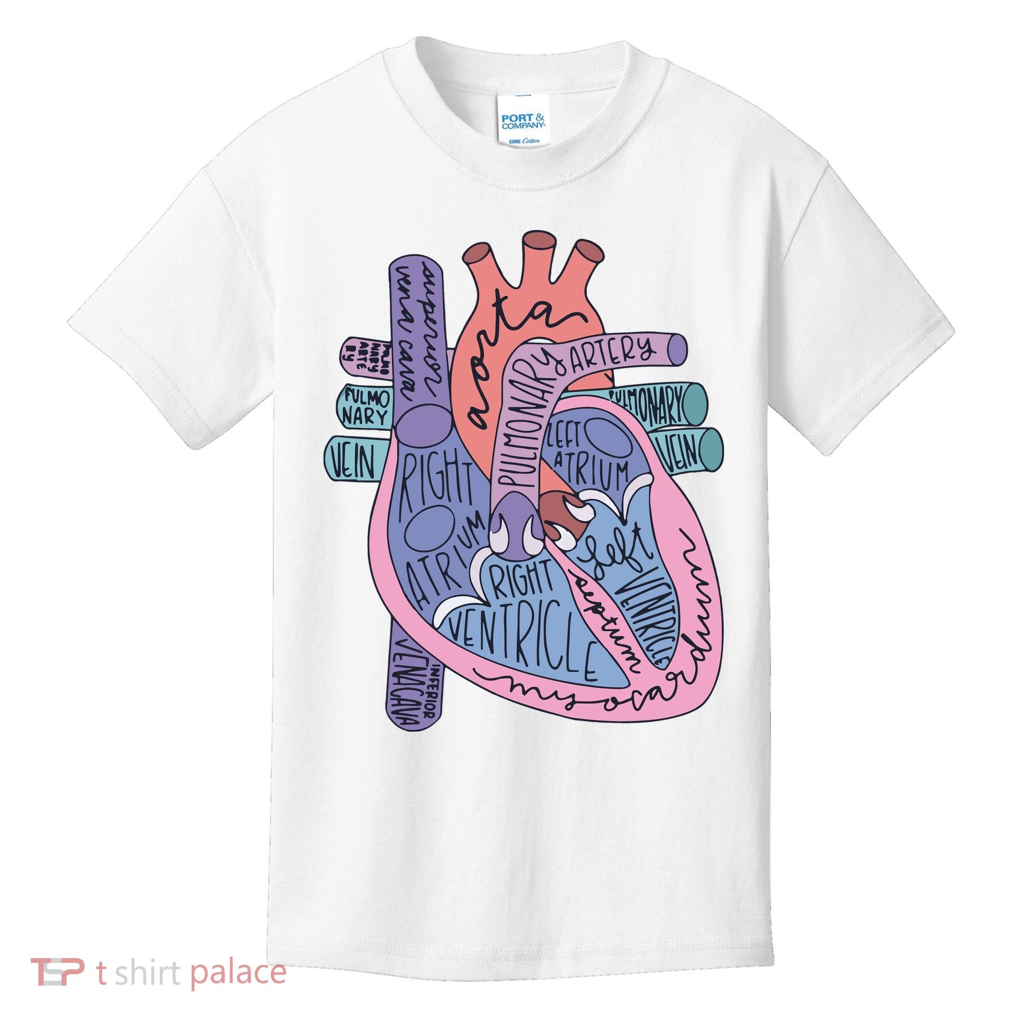 Anatomy Cardiologist Anatomical Heart Kids T-Shirt