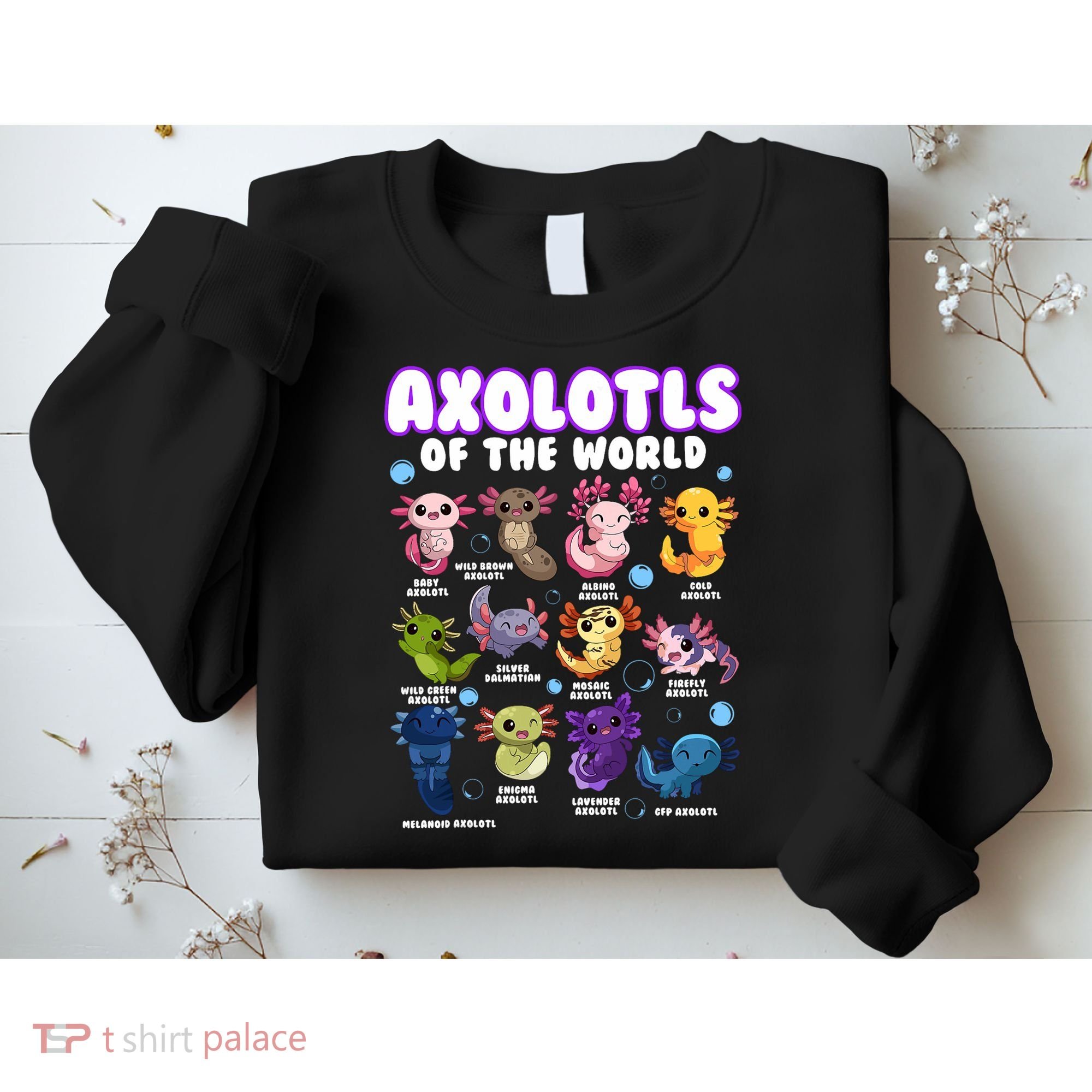 Axolotl Cute Axolotls Animals Of The World Herpetology 2 Sweatshirt