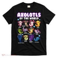 Axolotl Cute Axolotls Animals Of The World Herpetology 2 T-Shirt thumb 0
