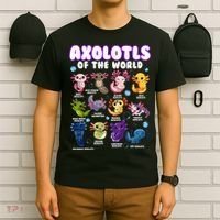 Axolotl Cute Axolotls Animals Of The World Herpetology 2 T-Shirt thumb 6