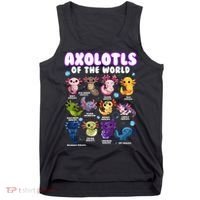 Axolotl Cute Axolotls Animals Of The World Herpetology 2 Tank Top thumb 0