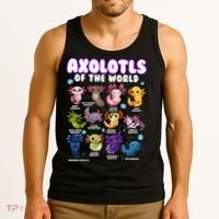 Axolotl Cute Axolotls Animals Of The World Herpetology 2 Tank Top thumb 3