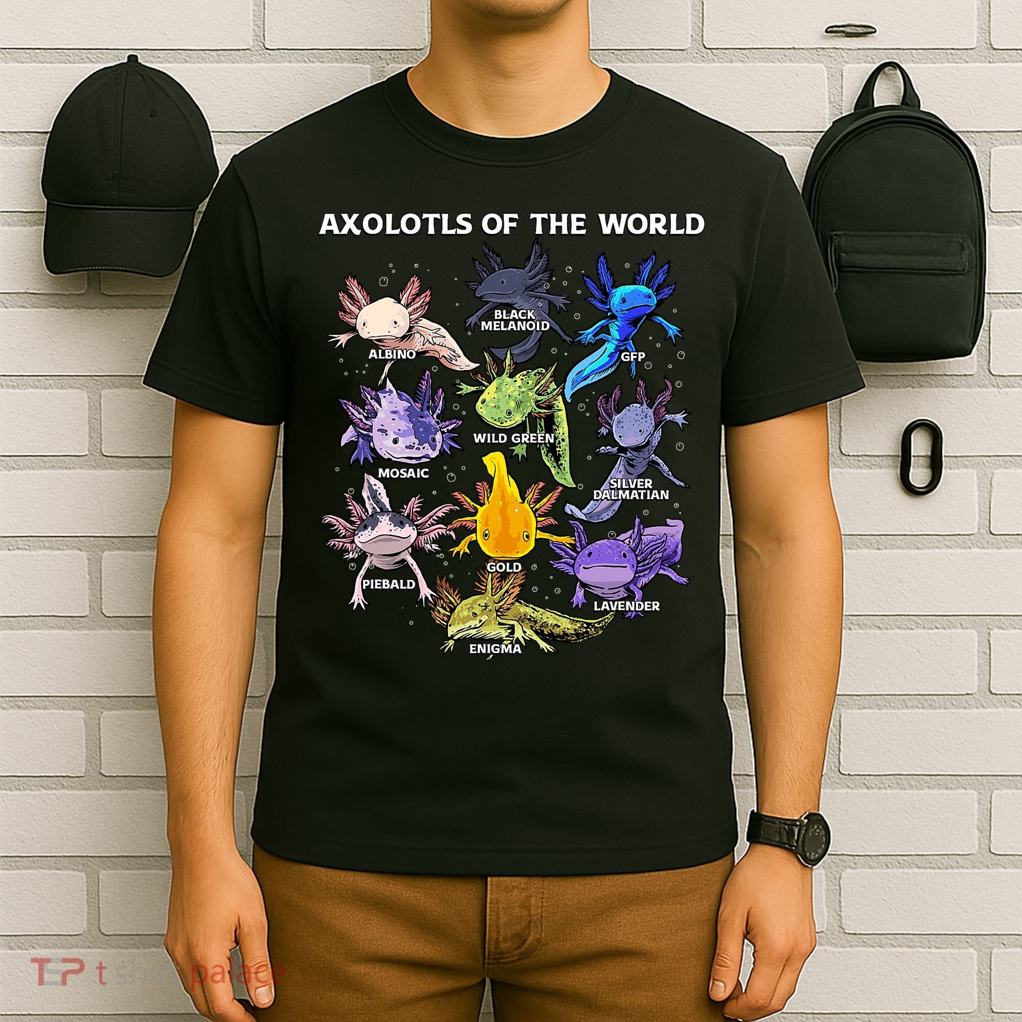 Axolotl Cute Axolotls Animals Of The World Herpetology T-Shirt