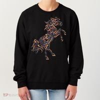 Arabic Calligraphy Arabian Horse Al Mutanabbi Poem Women's Sweatshirt thumb 0