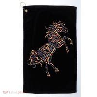 Arabic Calligraphy Arabian Horse Al Mutanabbi Poem Golf Towel thumb 0