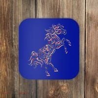 Arabic Calligraphy Arabian Horse Al Mutanabbi Poem Coaster thumb 0