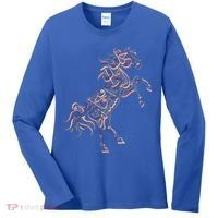 Arabic Calligraphy Arabian Horse Al Mutanabbi Poem Women's Long Sleeve Shirt thumb 0