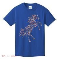 Arabic Calligraphy Arabian Horse Al Mutanabbi Poem Kids T-Shirt thumb 0