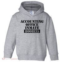 Accountant Costume Accounting Office Inmate Costume Toddler Hoodie thumb 0