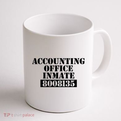 Accountant Costume Accounting Office Inmate Costume Coffee Mug back