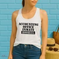 Accountant Costume Accounting Office Inmate Costume Women's Tank Top thumb 2
