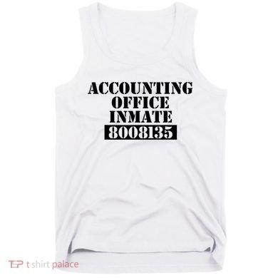 Accountant Costume Accounting Office Inmate Costume Tank Top