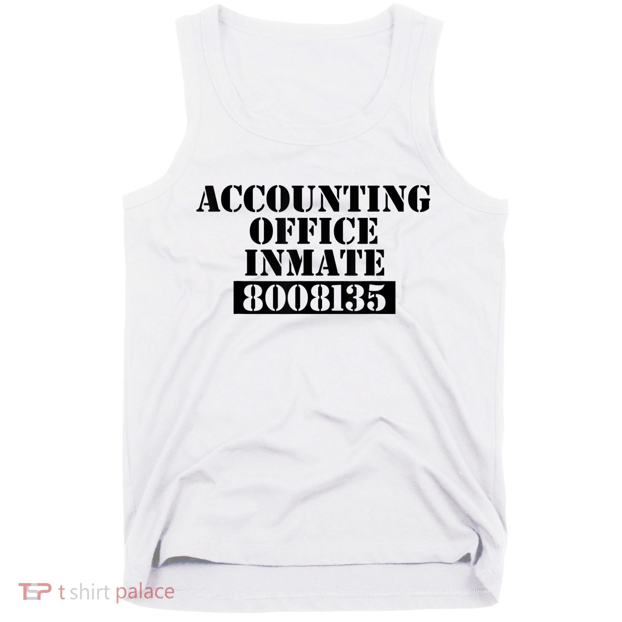 Accountant Costume Accounting Office Inmate Costume Tank Top