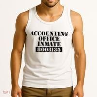 Accountant Costume Accounting Office Inmate Costume Tank Top thumb 3