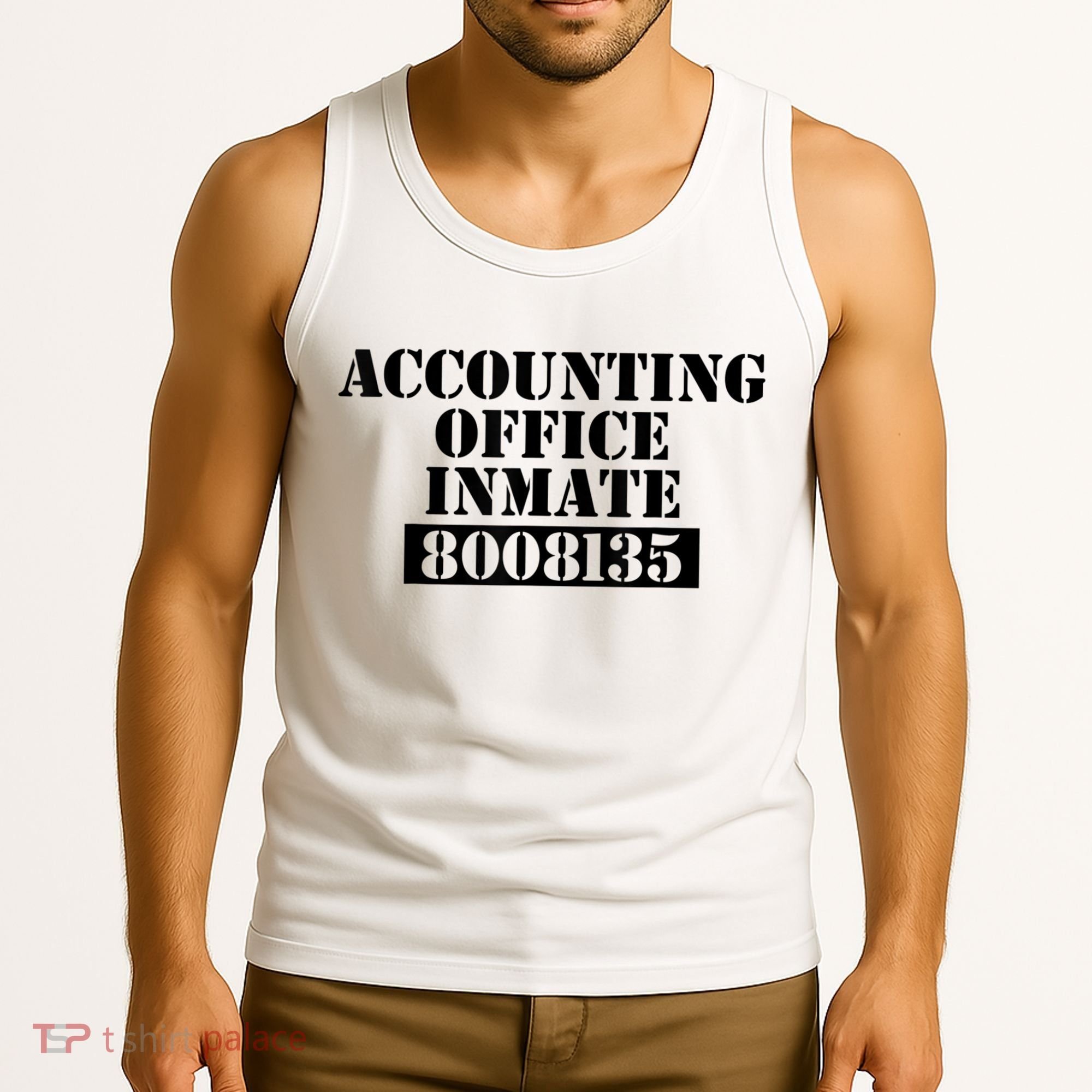 Accountant Costume Accounting Office Inmate Costume Tank Top