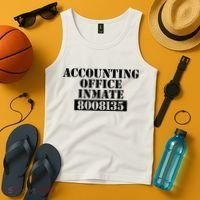 Accountant Costume Accounting Office Inmate Costume Tank Top thumb 4